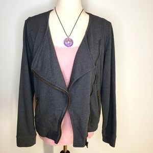 Banana Republic Factory Gray Zip-Up Hoodie